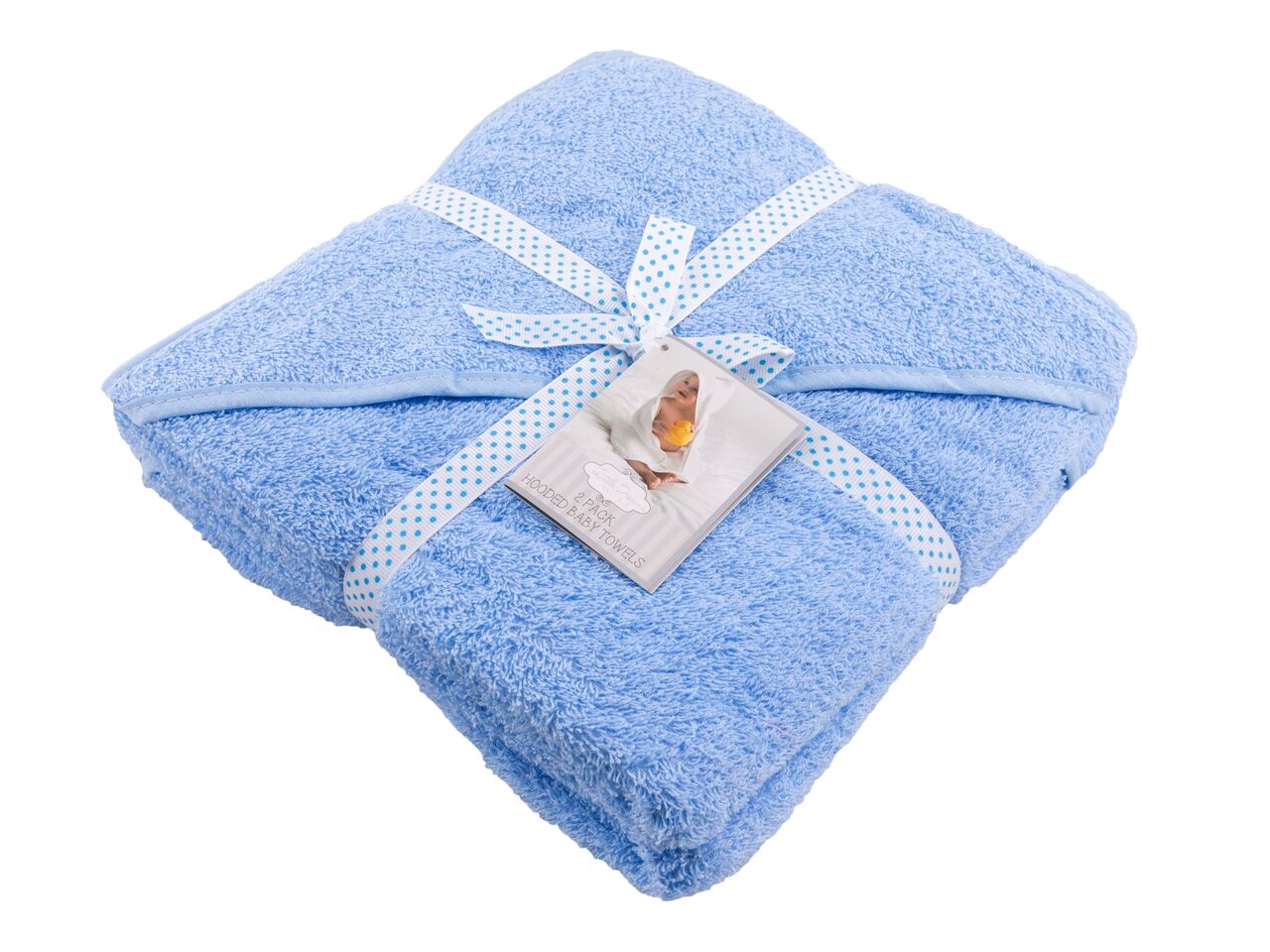 Blue 2 Pack Hooded Towels